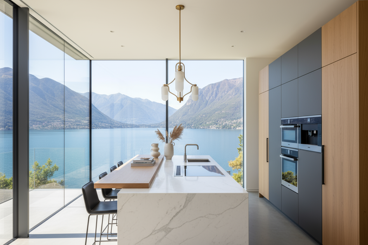 arka planı göl olan bir mutfak videosu