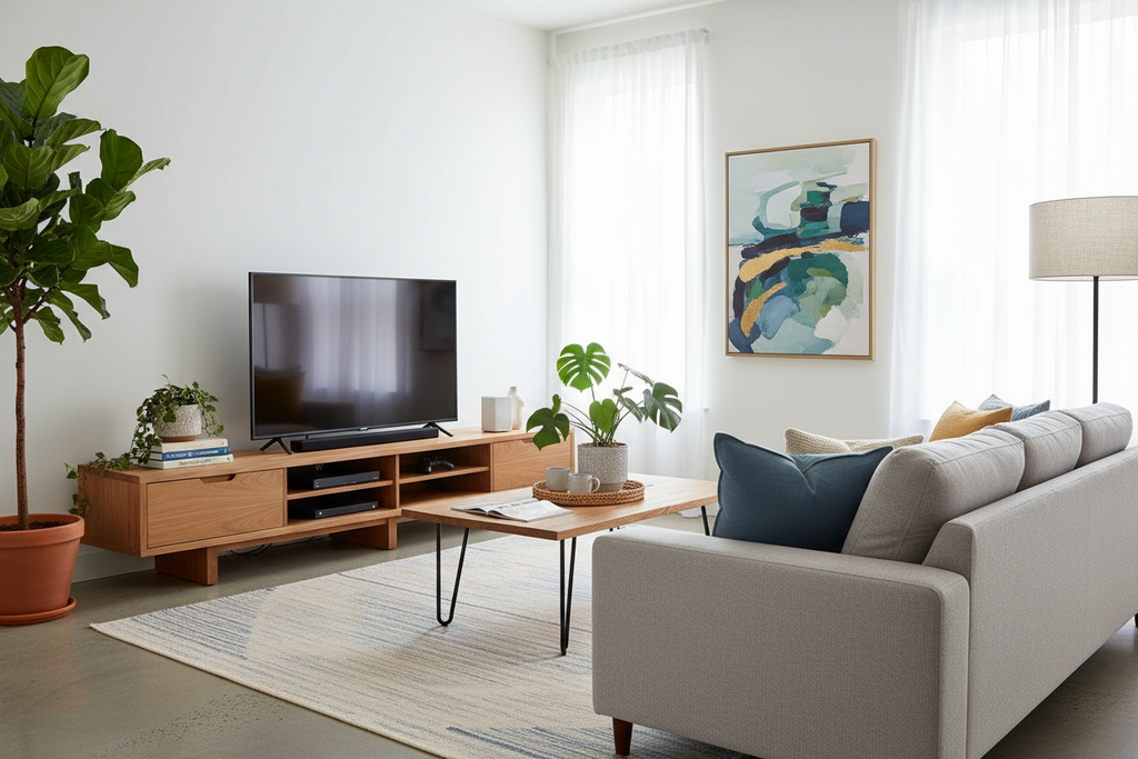 Televizyon Ünitesi Salon Ortamında